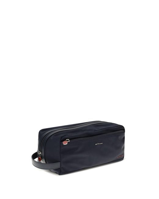 Kiton Blue Beauty Case Nylon for men