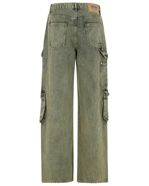Moschino Green 'Cargo' Denim