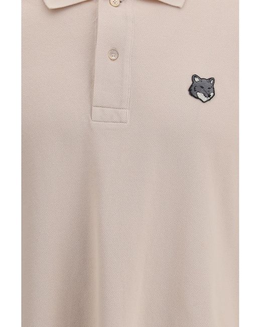 Maison Kitsuné White Fox Head Comfort Polo Lilac Powder for men