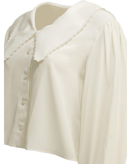 Chloé White Casual Silk Shirt