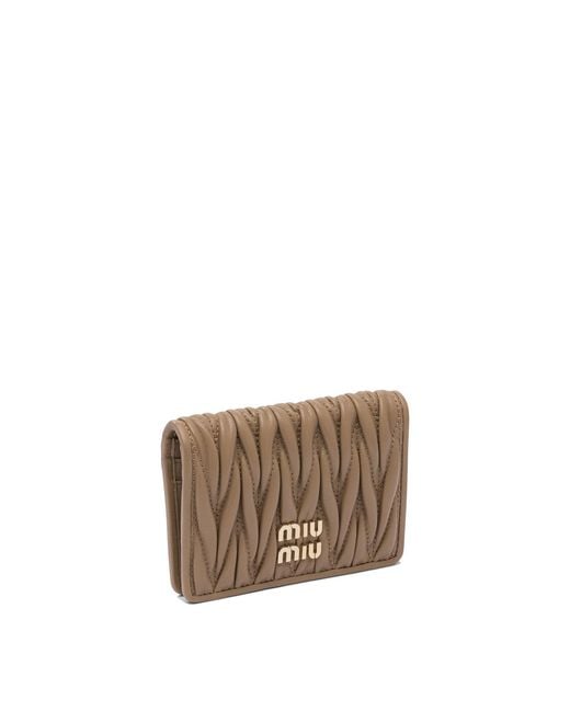Miu Miu Natural Leather Card Holder