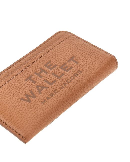 Marc Jacobs Brown Grained Leather Zip Wallet