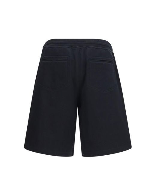 Brunello Cucinelli Blue Cotton Jogging Shorts for men