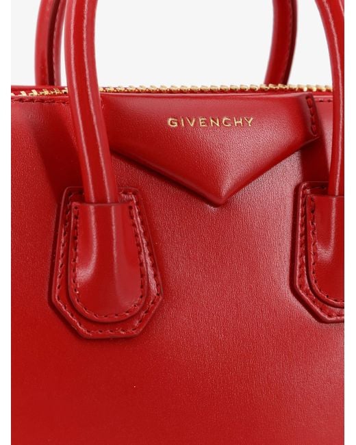 Givenchy Red Antigona Mini Leather Shoulder Bag