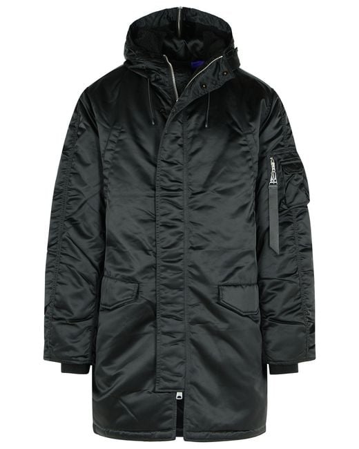 Alpha Industries Black 'N 3 B Uv' Nylon Parka for men