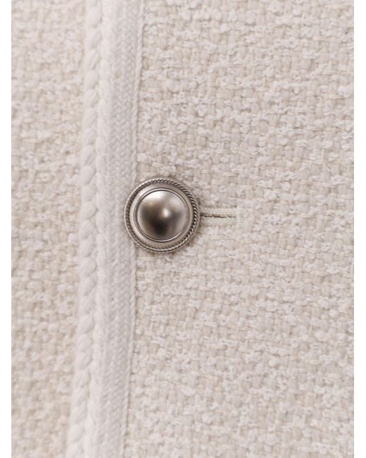 DUNST White Bouclé Tweed Blazer