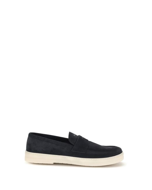 Prada White Suede Loafers for men