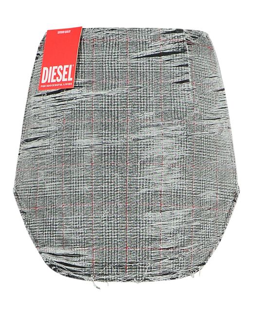DIESEL Gray 'Ada' Cotton Miniskirt