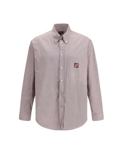 Men's Grey Oxford Cotton Shirt