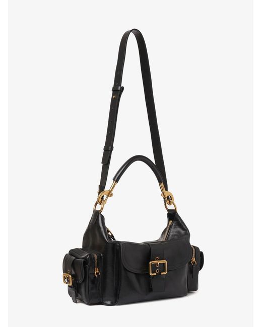 Chloé Black Carry Shiny Buffalo Leather Shoulder Bag