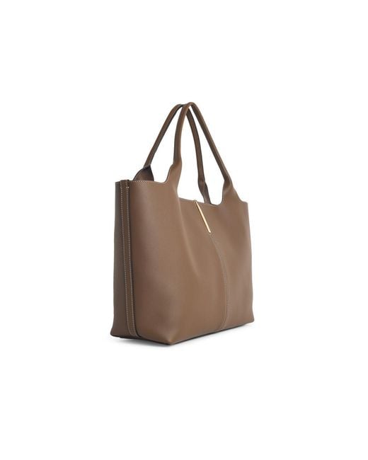Tod's Brown Medium-Small Leather 'Shopping' Bag