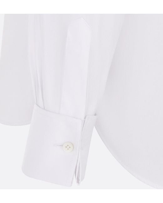 Dior White Cotton Poplin Blouse