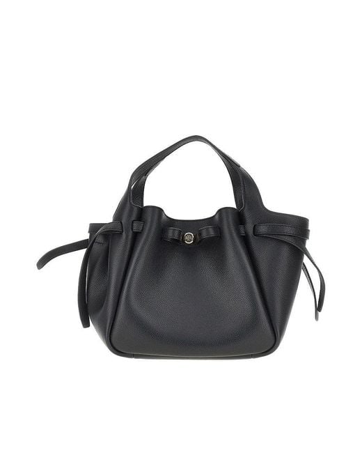 Tory Burch Black Romy Grained Leather Bag