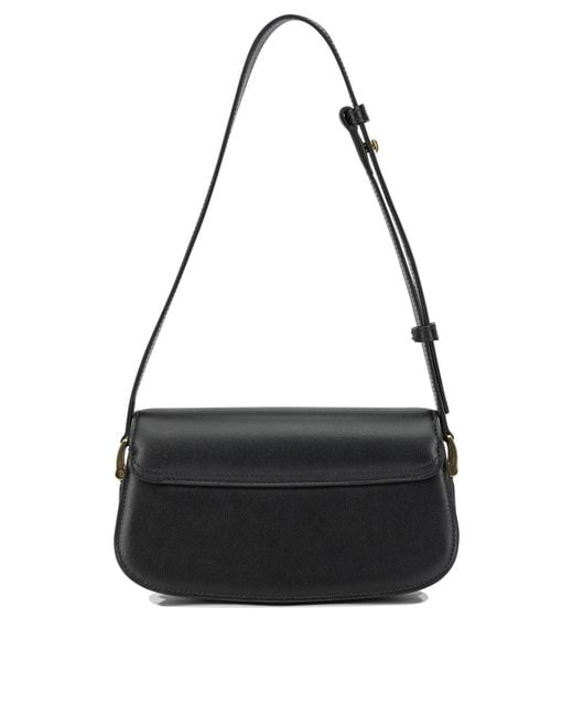 AMI Black "Paris Paris" Small Shoulder Bag