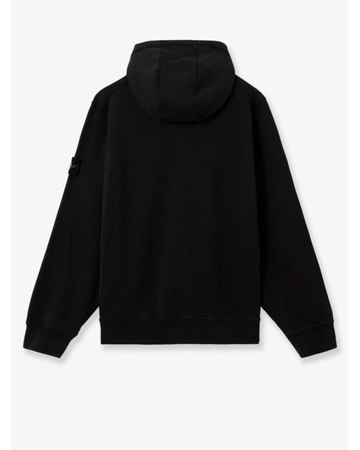 Stone Island Black Organic Cotton Sweatshirt for men