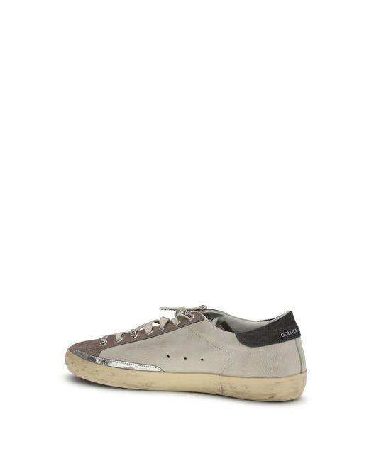 Golden Goose Deluxe Brand White Super Star Suede Sneakers for men