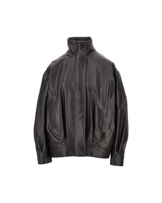 Women's Gray Leather 'Paula' Jacket