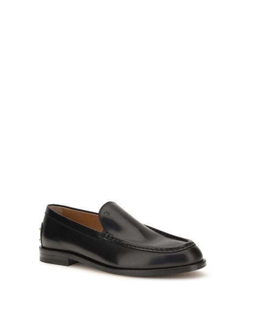Tod's Black Gommino Leather Loafers