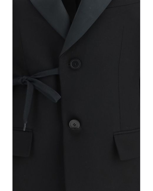 Balenciaga Black Wrap Tailored Jacket