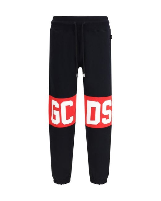 Gcds Black Brushed Cotton Sweatpants for men