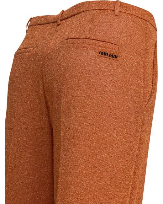 Miu Miu Brown Lurex Pants