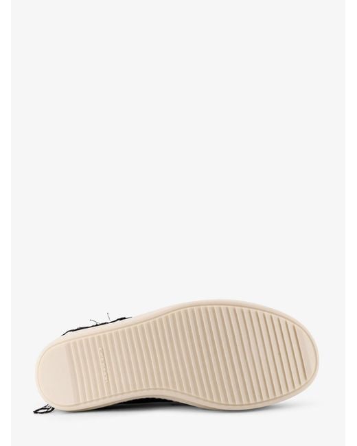 Rick Owens Black Destroyed Effect Denim Sneakers for men