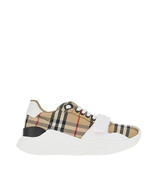 Burberry Natural Check Cotton Sneakers