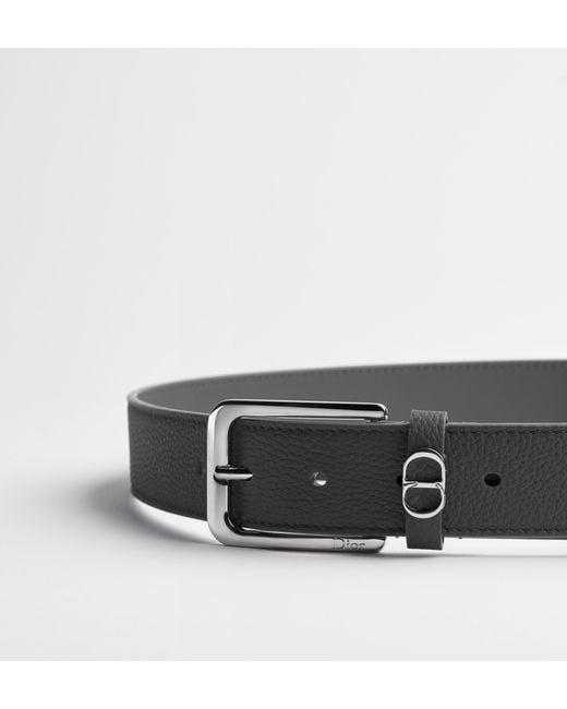 Dior Black "Cd Icon" Leather Belt
