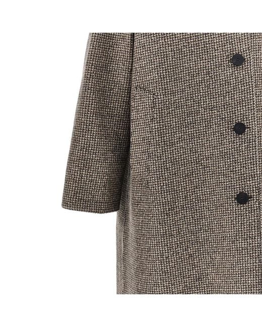 Harris Wharf London Gray Cashmere-Blend Balmacaan Coat