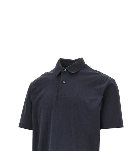 Emporio Armani Blue Cotton Jersey Polo Shirt for men