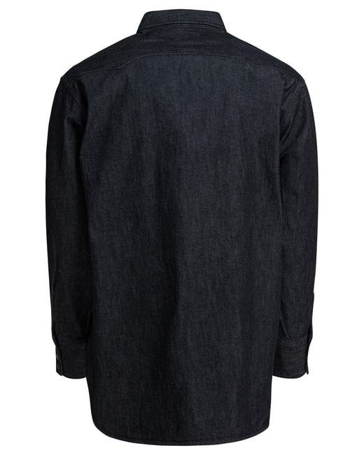 Beams Plus Blue Western Double Dye Shirts for men