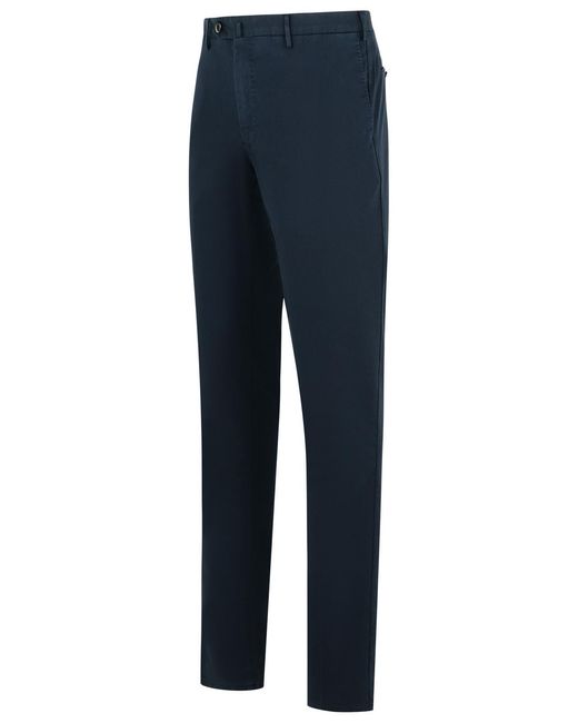 PT01 Blue Superslim Cotton Trousers for men