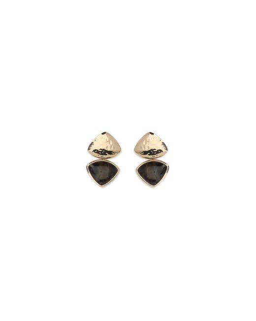 Self-Portrait White Two-Tone Speckled Enamel Earrings
