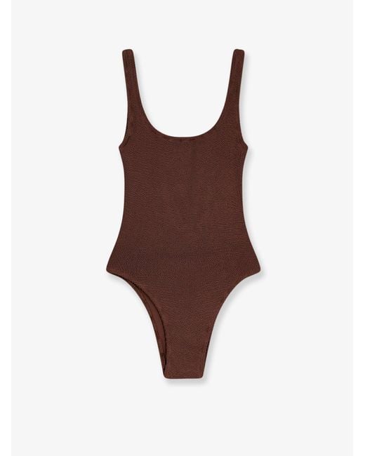 Mc2 Saint Barth Brown Lora Crinkle One-Piece