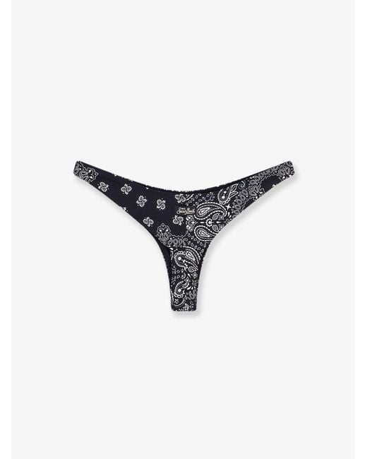 Mc2 Saint Barth Black Stretch Nylon Bikini Bottoms