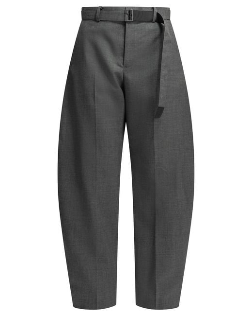 Sacai Gray Tailored Wool Pants