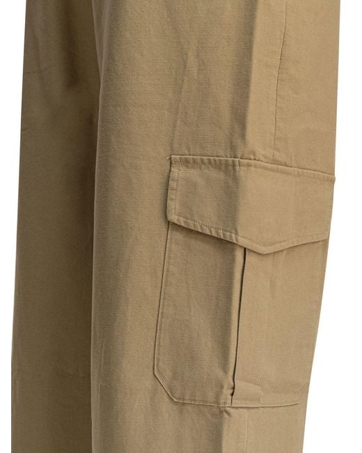 Vince Natural Cotton And Linen Cargo Trousers for men