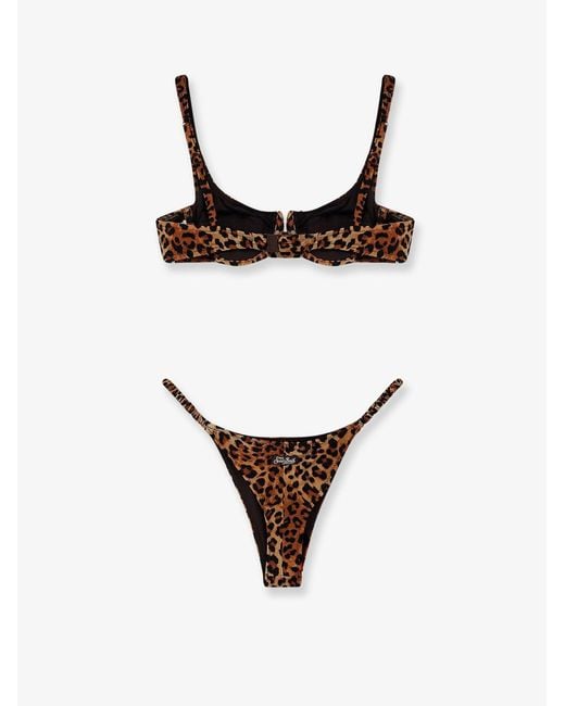 Mc2 Saint Barth White Perlamir Nylon Bikini Print