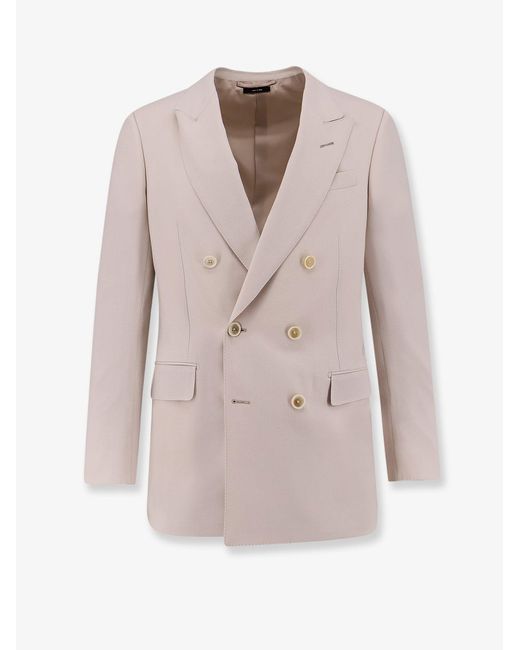 Tom Ford Pink Wool, Cashmere And Silk Blazer for men