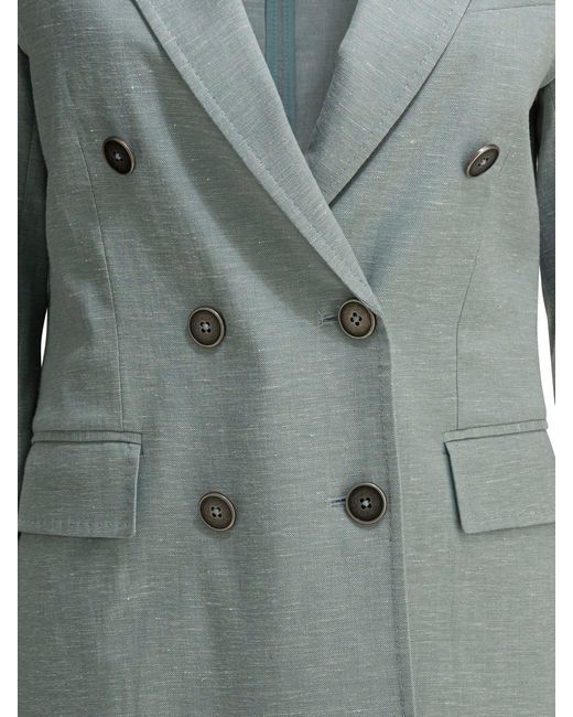 Circolo 1901 Green Lightblue Cotton Linen Jacket