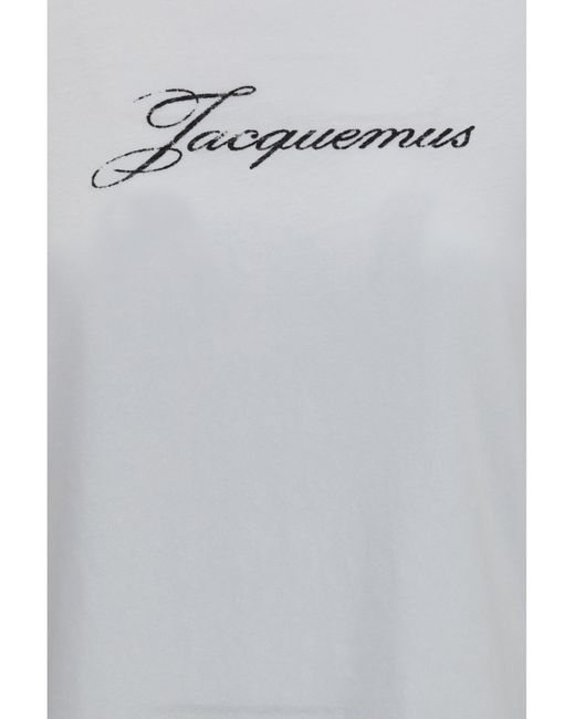 Jacquemus Gray Cotton Logo T-Shirt