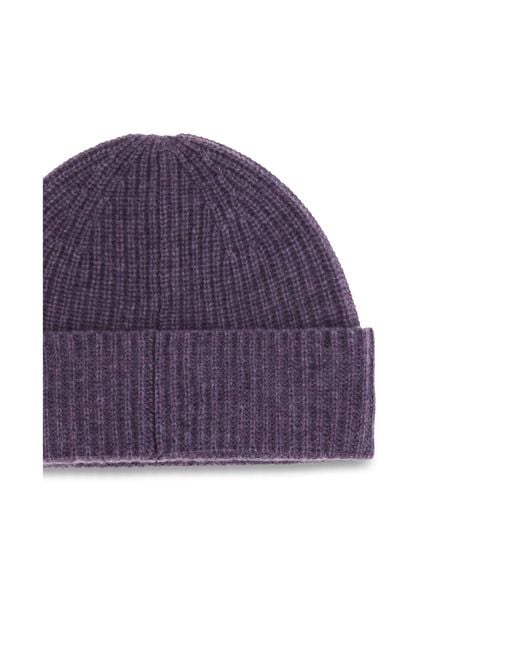 Loro Piana Purple Sergio Beanie Smoked