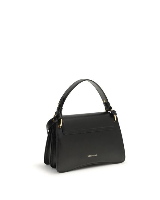 Coccinelle Black Shoulder Bag C-Me Calf Leather