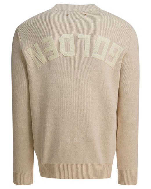 Golden Goose Deluxe Brand Natural "Golden" Crewneck Sweater for men