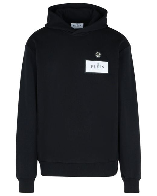 Philipp Plein Blue Cotton Blend Sweatshirt for men