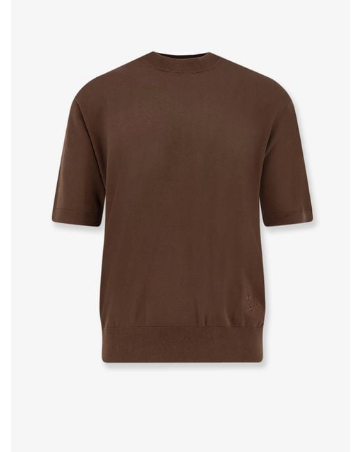 Men's Brown Cotton Jumper