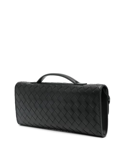Bottega Veneta Black Andiamo Medium Clutch