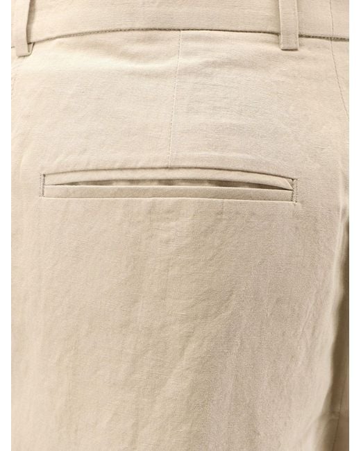 R2W Natural Lumira Linen And Cotton Trousers