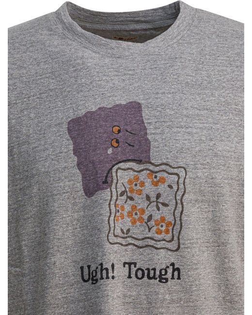 Kapital Gray "Tough Peckish Bowy" T-Shirt for men