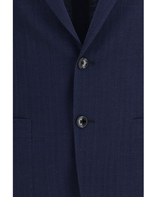 Tagliatore Blue Single-Breasted Jacket for men